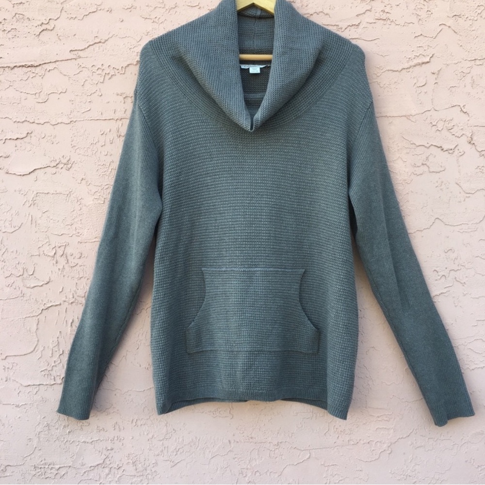 Coldwater Creek Gray Oversized Slouchy Knit Pullover Size Large